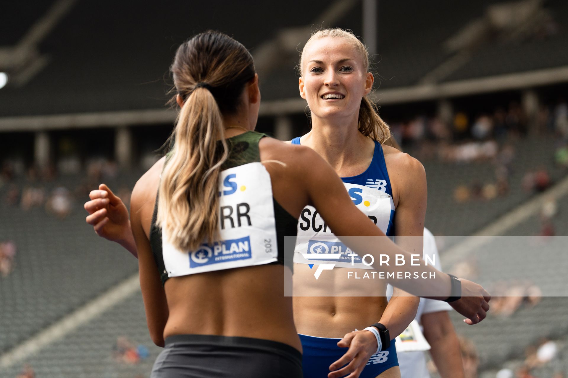 Corinna Schwab (LAC Erdgas Chemnitz) waehrend der deutschen Leichtathletik-Meisterschaften im Olympiastadion am 25.06.2022 in Berlin